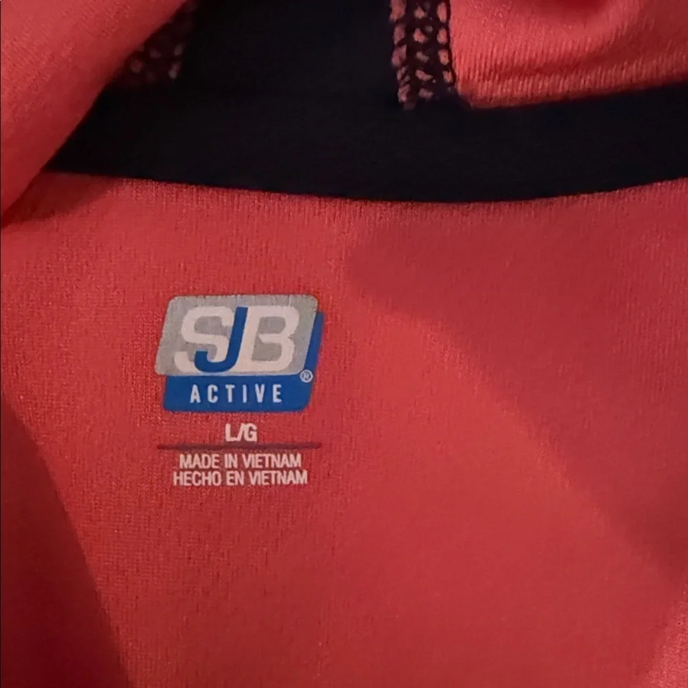 Coral & navy Tracksuit Set ecclectic grandpa, athlesuire, athletic, exercise Lg